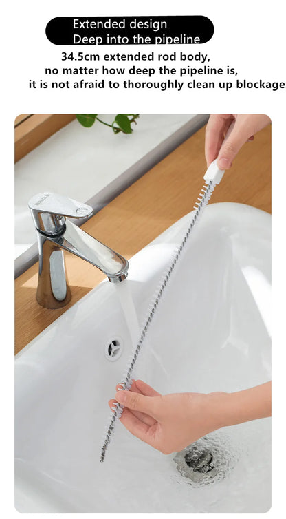 Pipe Dredging Brush Bathroom Hair Sewer