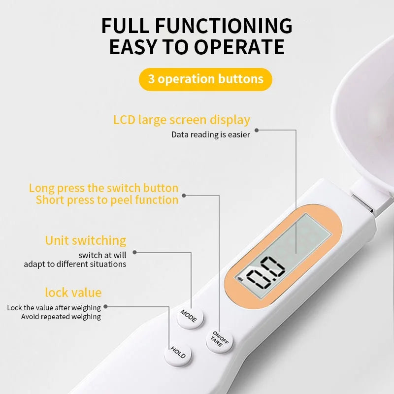 Mini Digitale Lepelweegschaal - Nauwkeurige 0.1-500g Elektronische LCD Keukenweegschaal