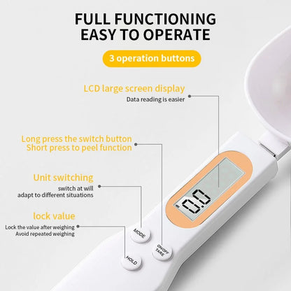 Mini Digitale Lepelweegschaal - Nauwkeurige 0.1-500g Elektronische LCD Keukenweegschaal