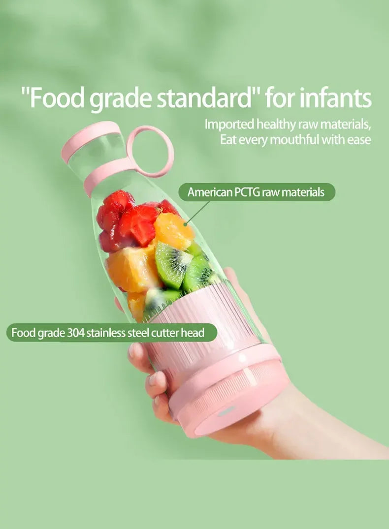 Portable Mini Electric Blender 300ml Juicer C..