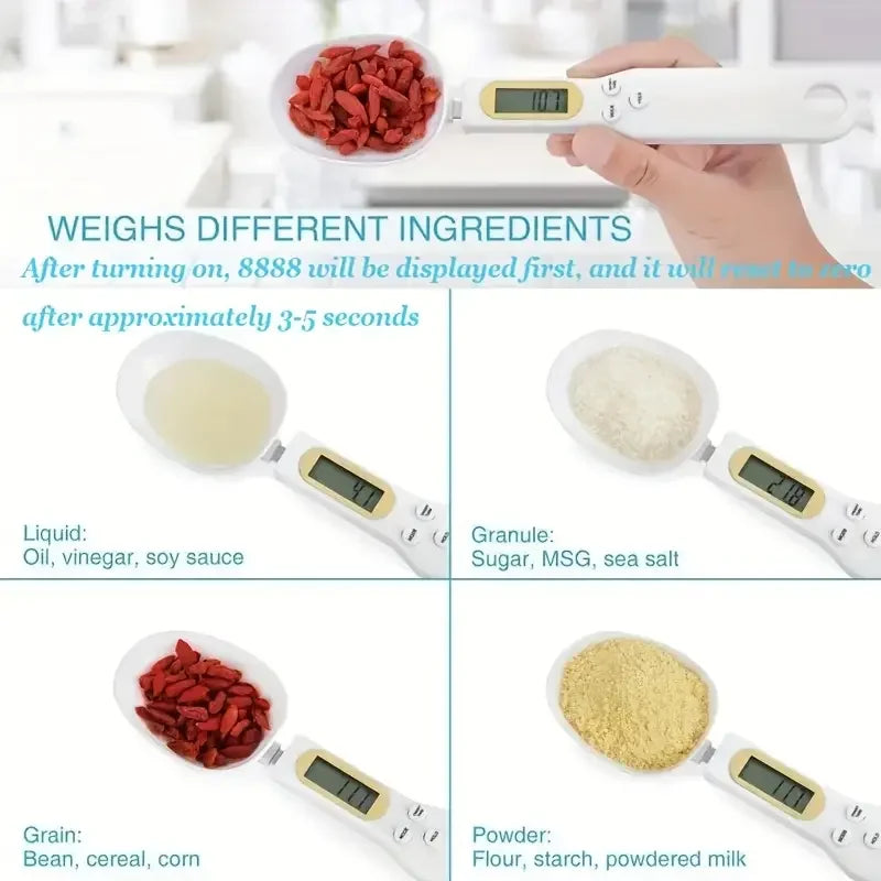 Mini Digitale Lepelweegschaal - Nauwkeurige 0.1-500g Elektronische LCD Keukenweegschaal