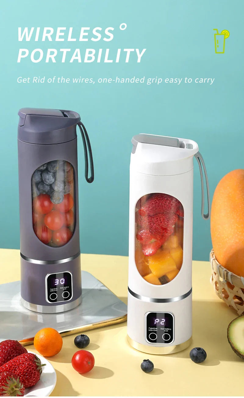 450ML Portable Juicer Cup USB Rechargeabl